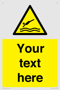 Custom Warning diving area